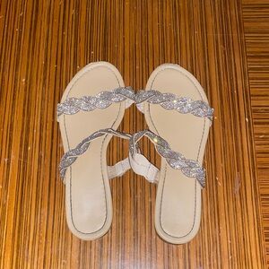 Elegant Silver Women's Sandals